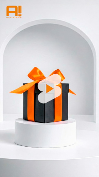 Zdjęcie z czarnym pudełkiem prezentowym.